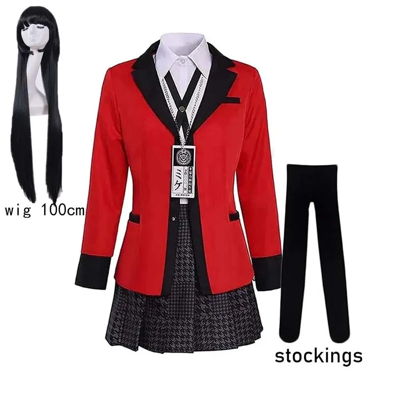 Anime Cosplay Yumeko - زي ياميكو جابامي التنكري، زي مدرسي