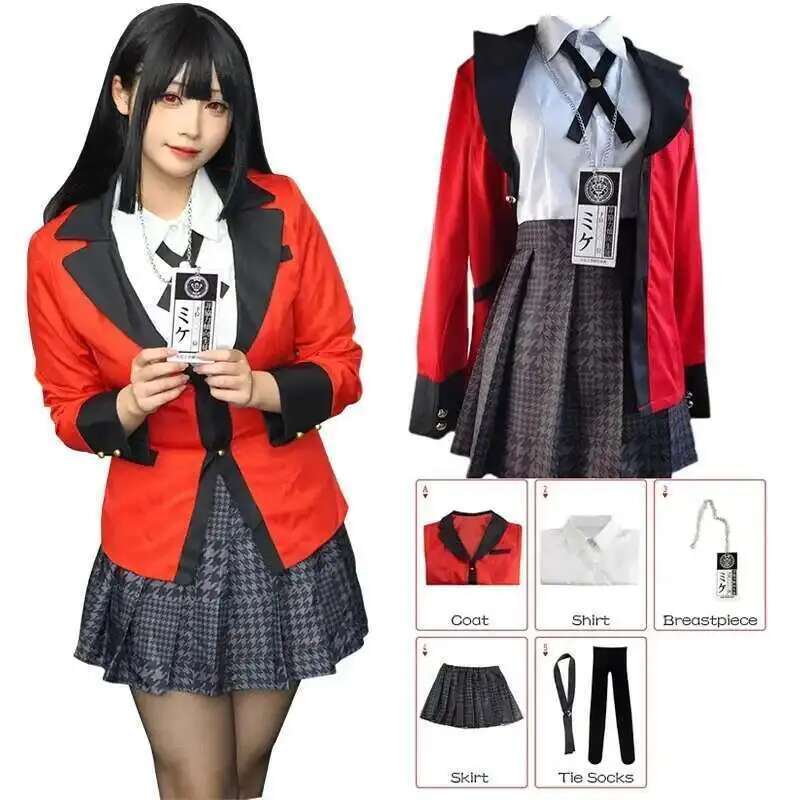 Anime Cosplay Yumeko - أزياء أنيمي Kakegurui Jabami Yumeko التأثيرية