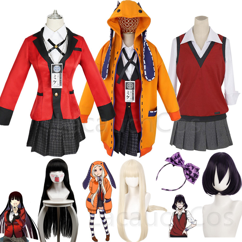 Anime Cosplay Yumeko - Jabami Yumeko تأثيري القهري مقامر Yumeko
