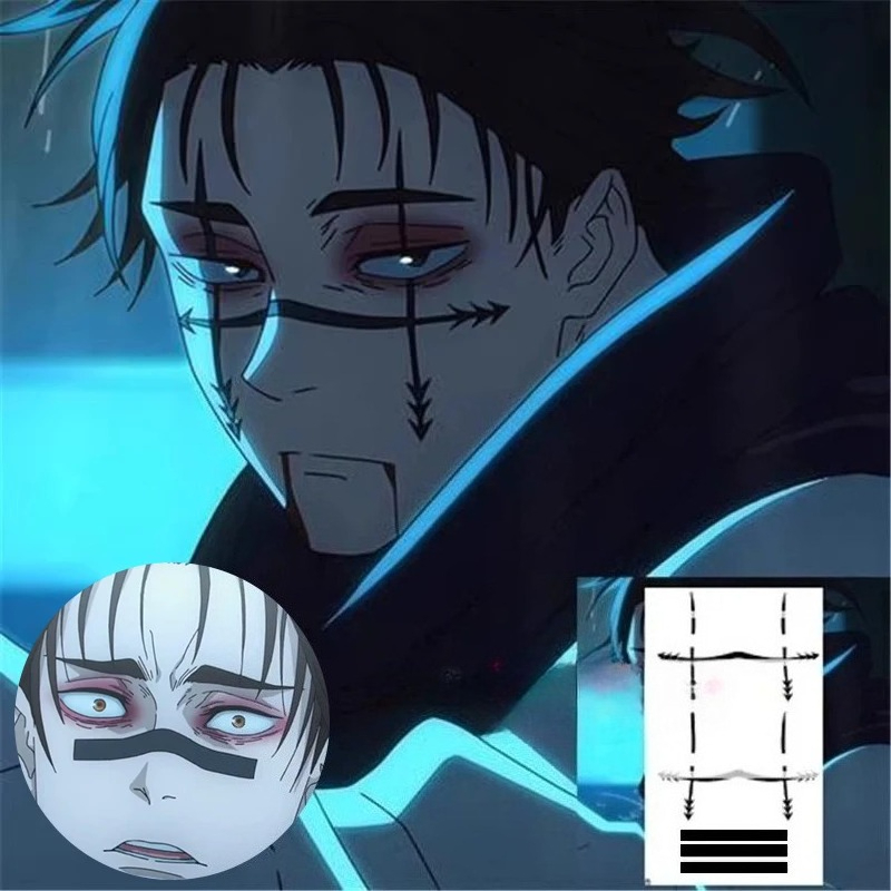 Jujutsu Kaisen Uniform - ملصقات وشم تشوسو، إكسسوارات تنكرية من