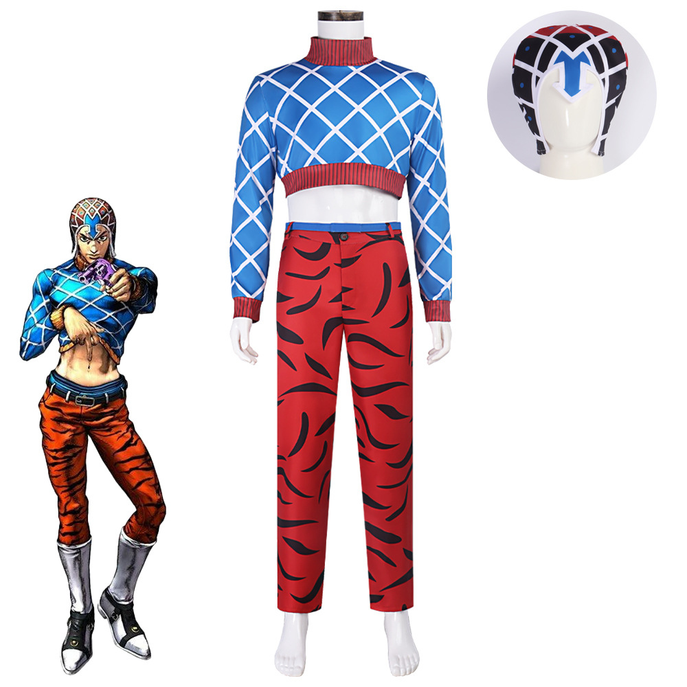 Cosplay Anime Jojo - أزياء أنيمي جوجو غيدو ميستا التأثيرية