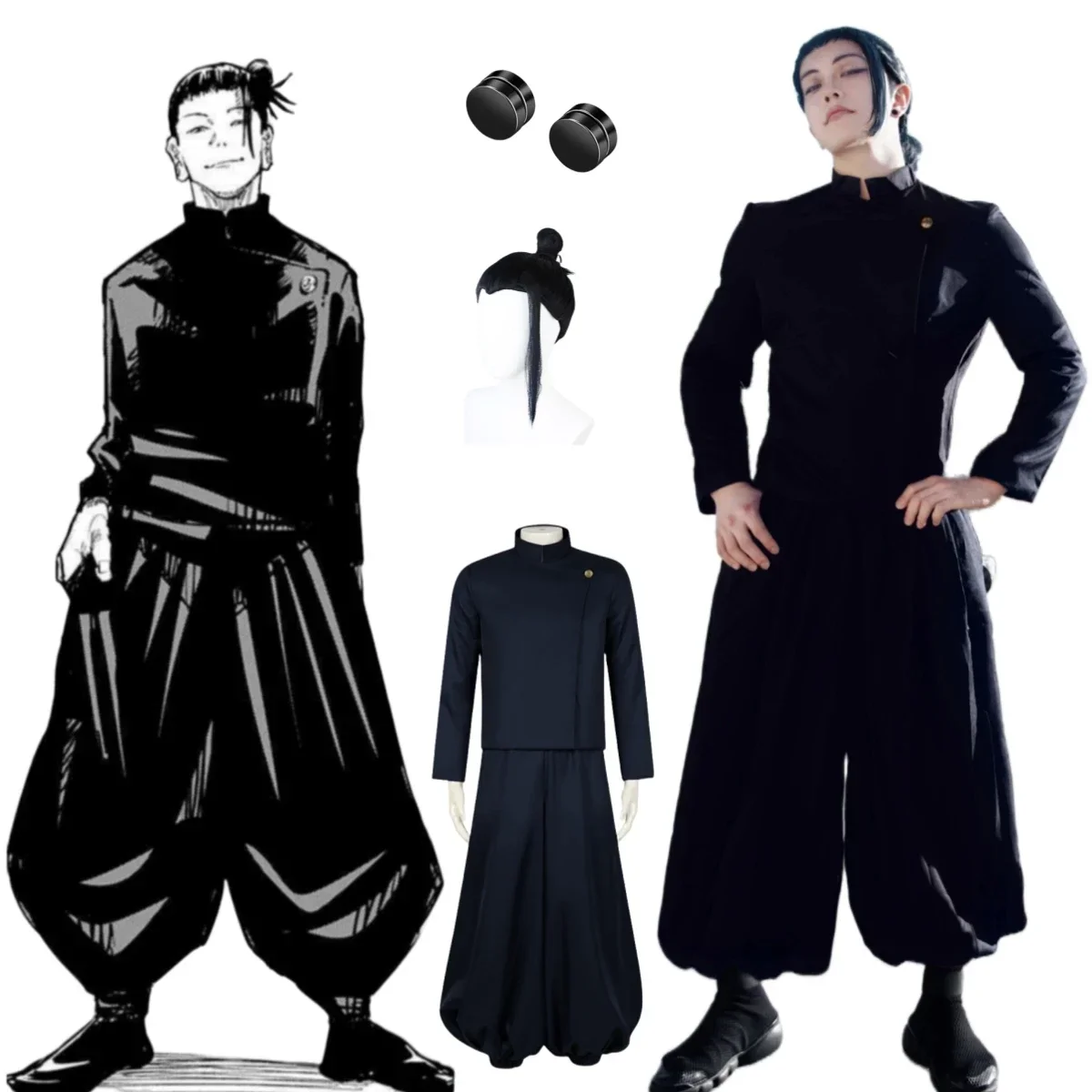 زي تنكري لشخصية جيتو سوجورو من - مراجعة Jujutsu Kaisen Uniform وسعره