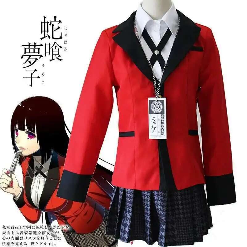 أزياء أنيمي Kakegurui Jabami Y - مراجعة Anime Cosplay Yumeko وسعره