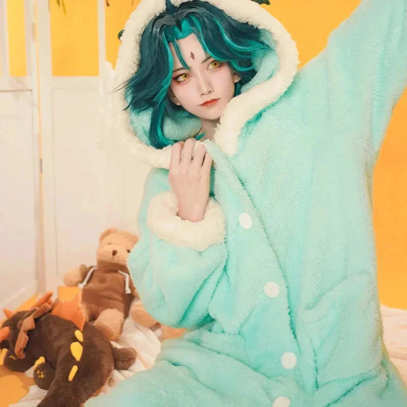 Genshin تأثير تأثيري بيجامة أن - مراجعة Anime Cosplay Thick وسعره