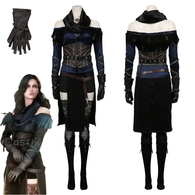 Yennefer أزياء فانتازيا التأثي - مراجعة Anime Cosplay Youtube Shorts وسعره