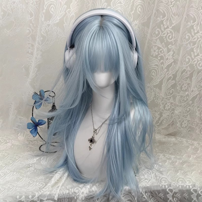شعر مستعار طويل ومستقيم بلون أ - مراجعة Anime Cosplay Thick وسعره
