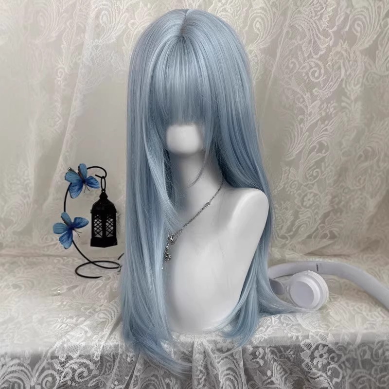 شعر مستعار طويل ومستقيم بلون أ - مراجعة Anime Cosplay Thick وسعره